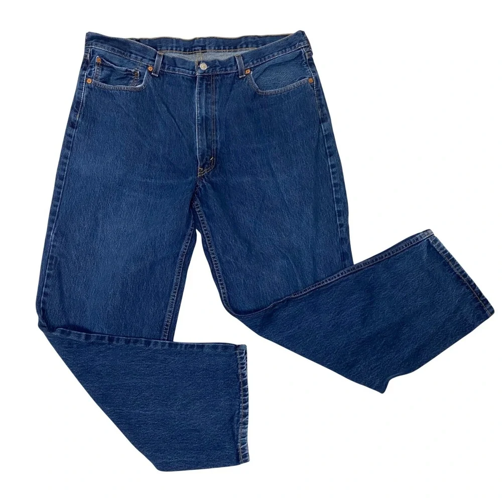 Levi's 550 Relaxed Fit Men's Jeans W42 L32 Blue Tapered Denim Pants